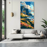 Painting by Numbers Panorama Coast with Mountains II
